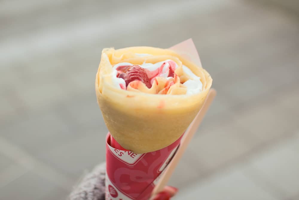 We had crepes from Cold Stone Creamery
