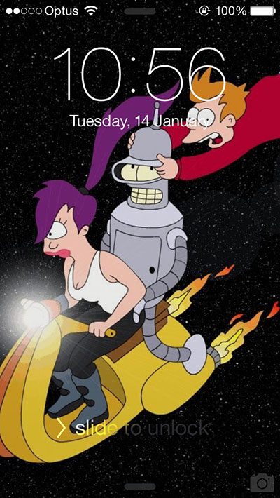 iPhone lock screen