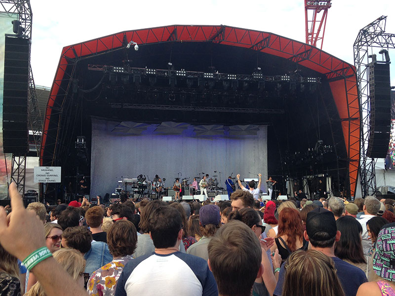 Arcade Fire at the beginning of their set