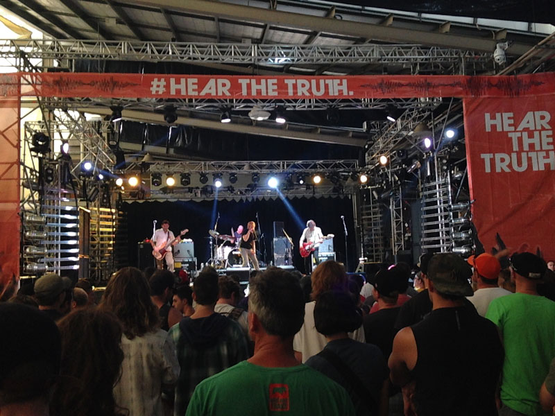 Mudhoney playing at one of the stages