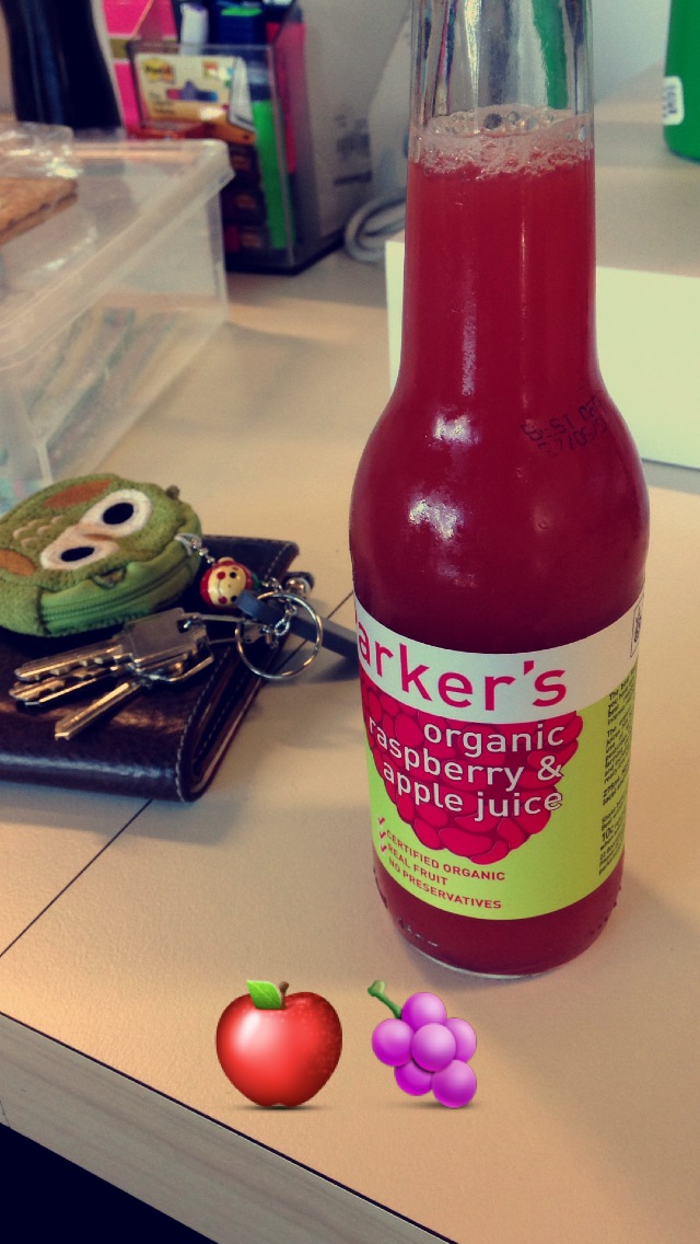 organic raspberry and apple juice