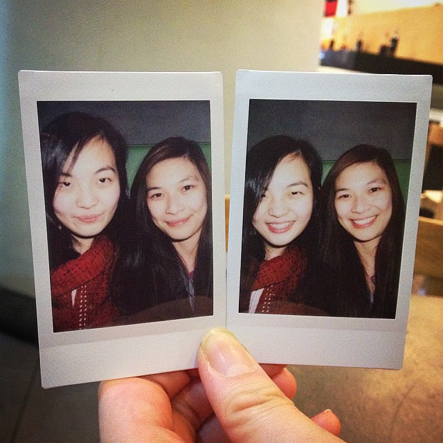 Lilian and myself in polaroids