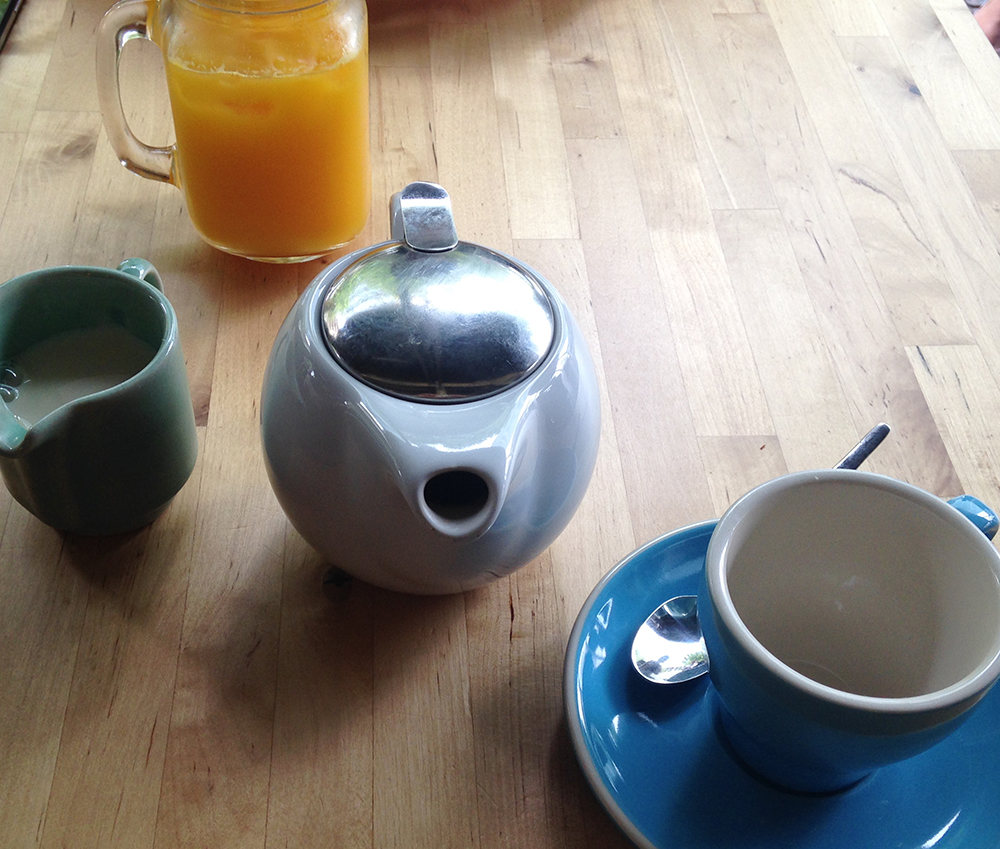 Orange juice and chai tea