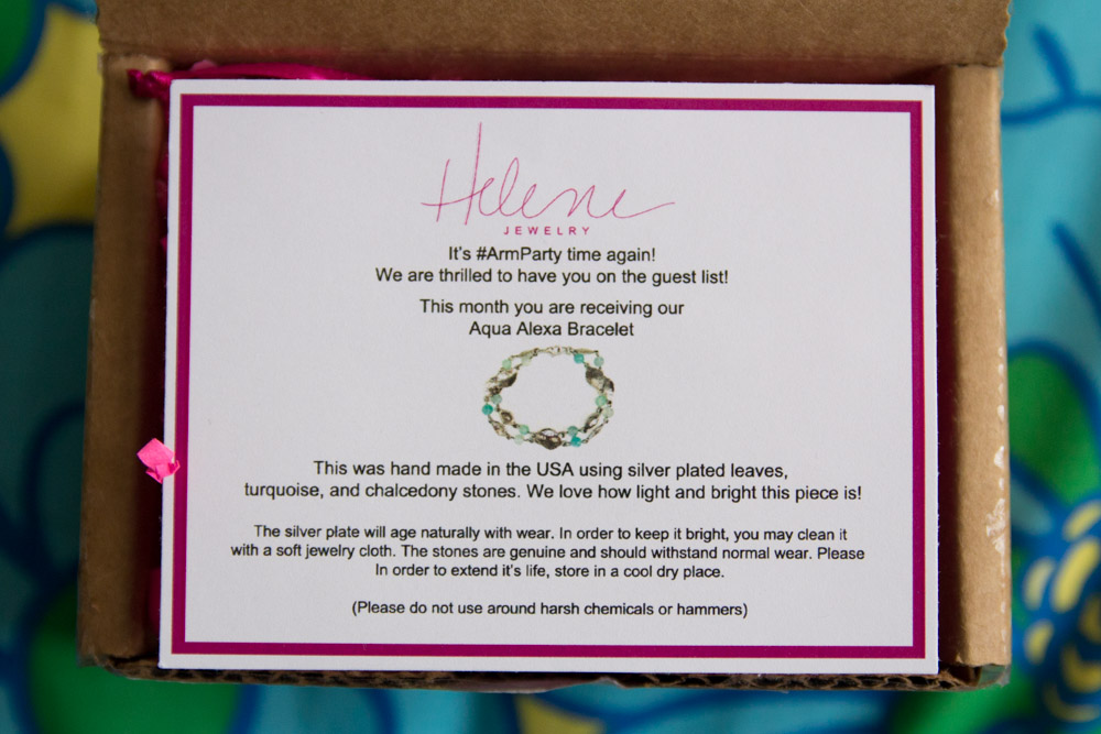 Information card for Aqua Alexa Bracelet