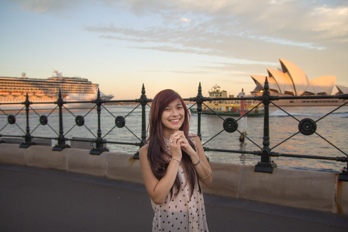 Sydney Opera House in the background