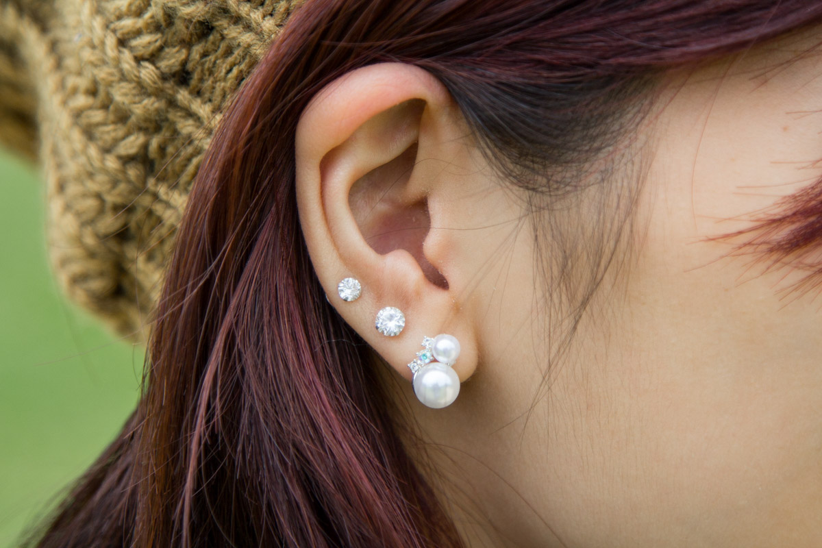 Pearl earrings