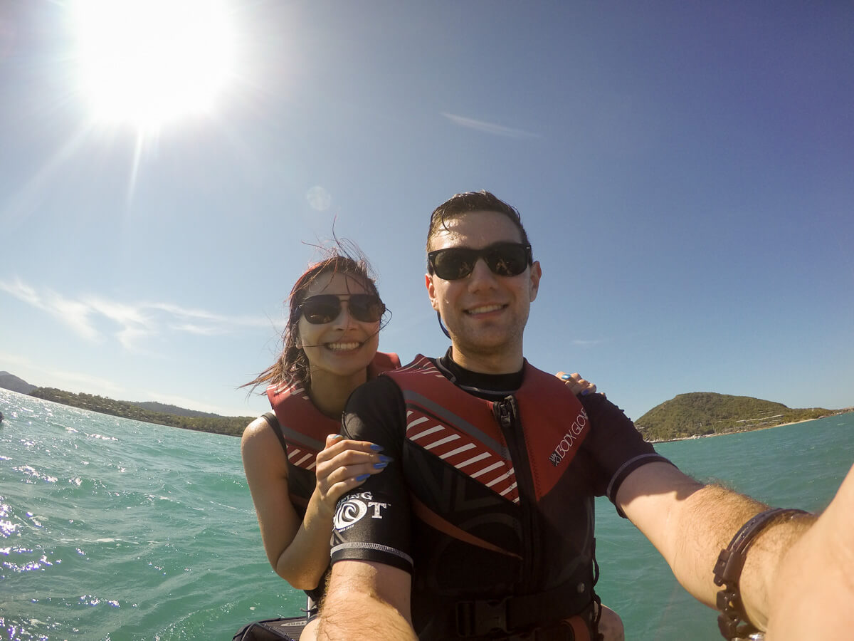 Me and Nick on a jet ski in Hamilton Island