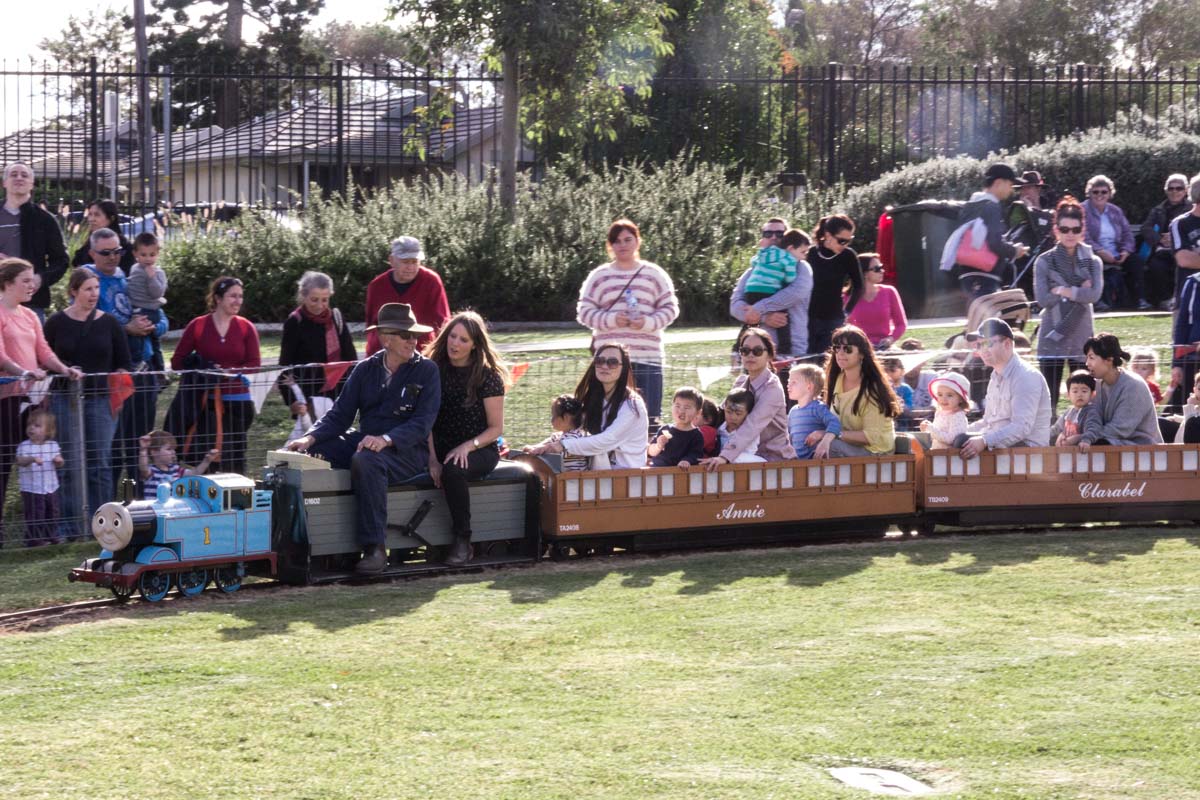 Mini train rides