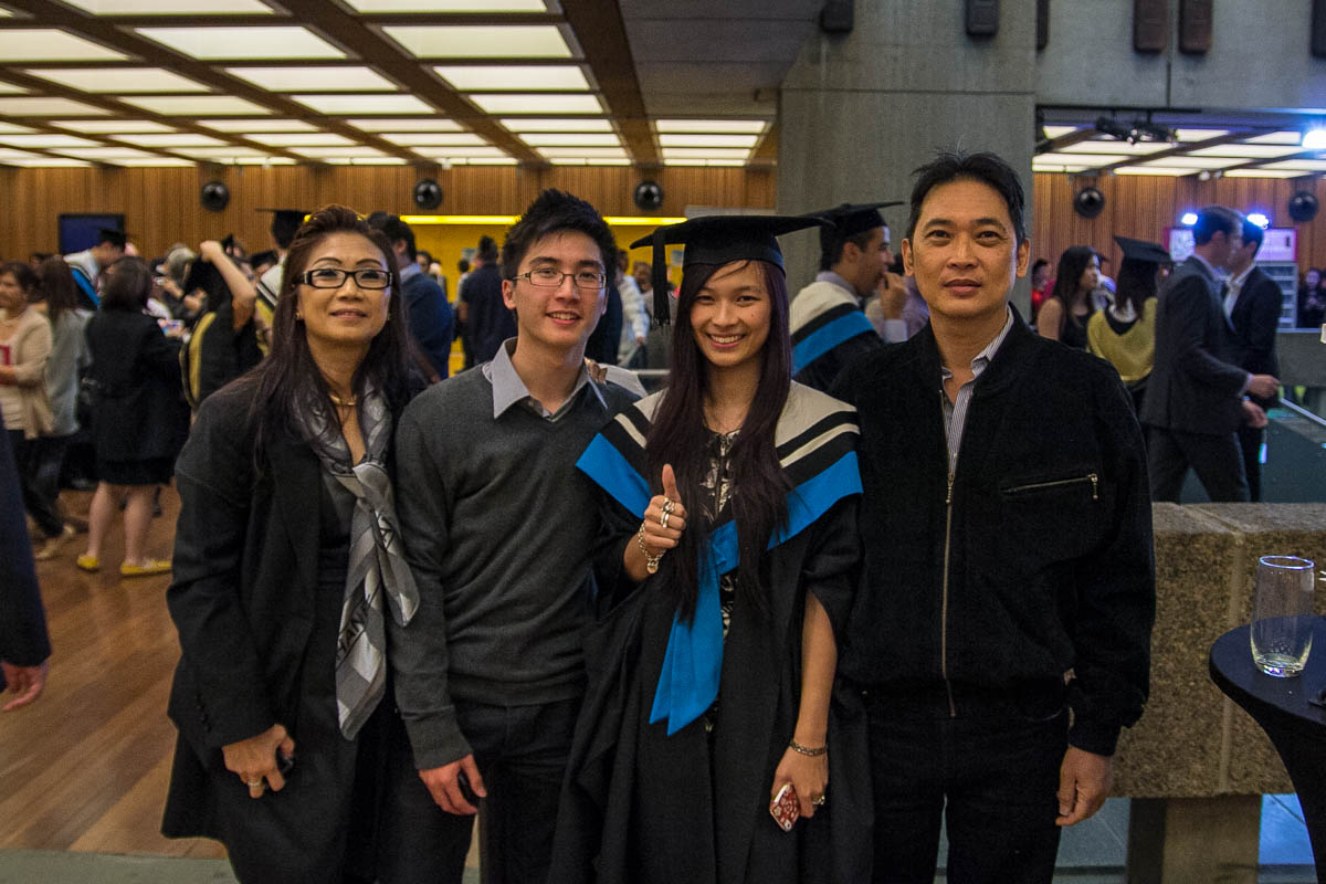 Me with my parents and brother Brandon when I got my Masters degree