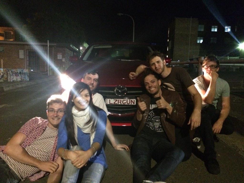 Me with my car and the boys from Hey Geronimo