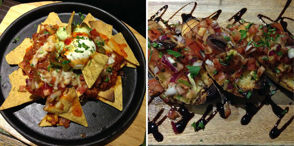 Nachos and bruschetta!