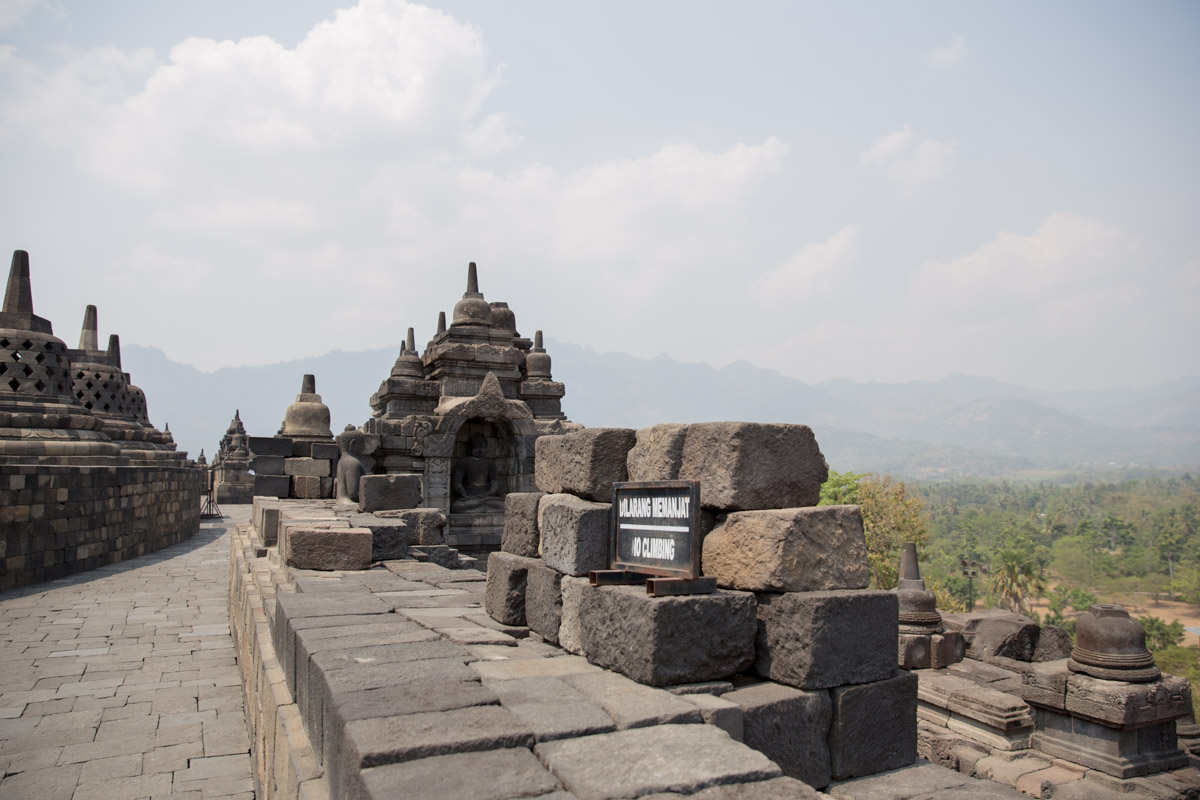 A view over one of the levels of the temple