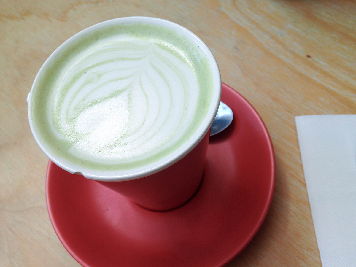 Soy matcha latte