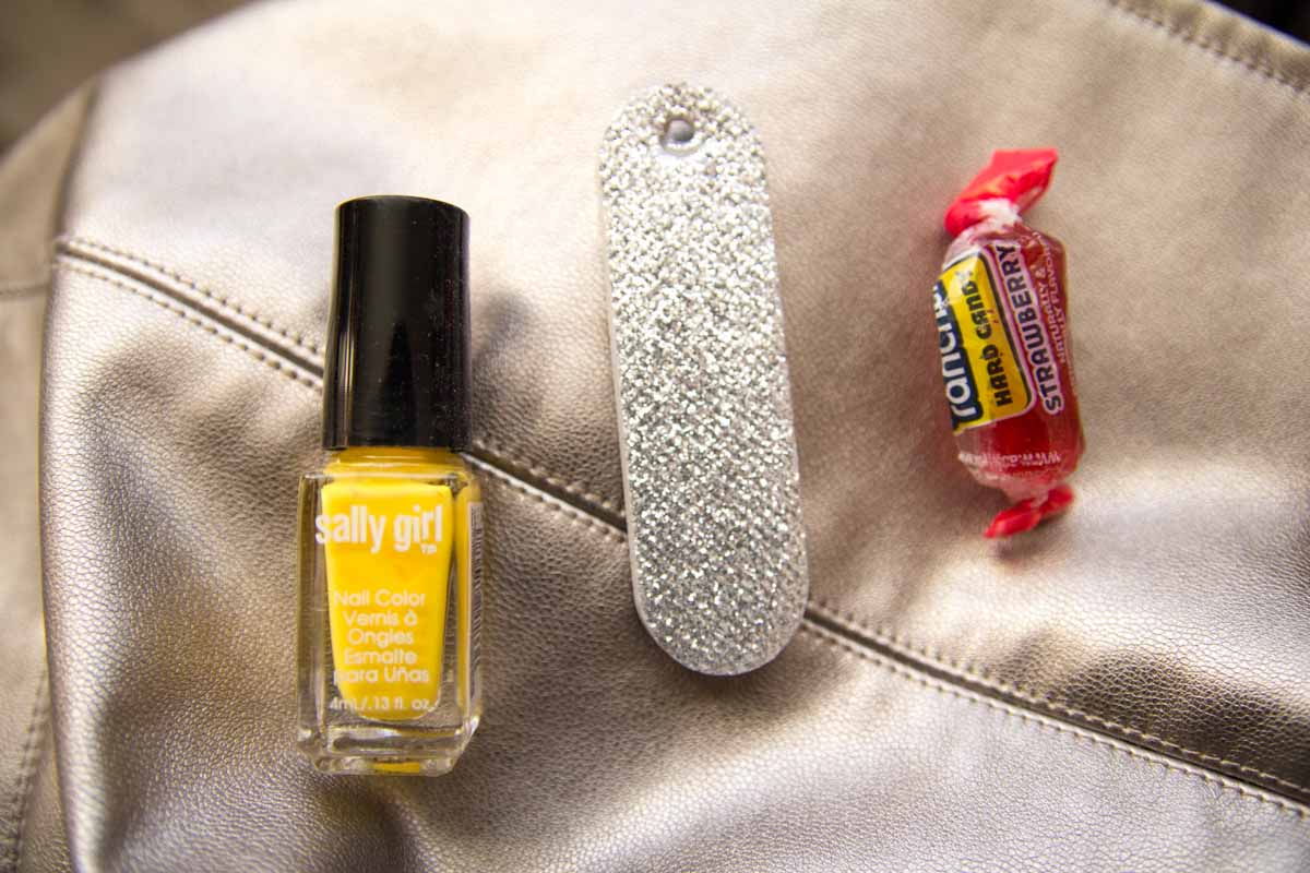The ‘Canary’ nail polish, sparkly emery board and Jolly Rancher