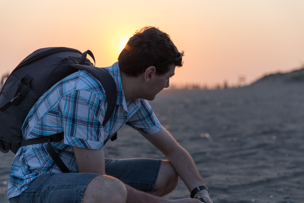 A photo of Nick, photographing the sunset