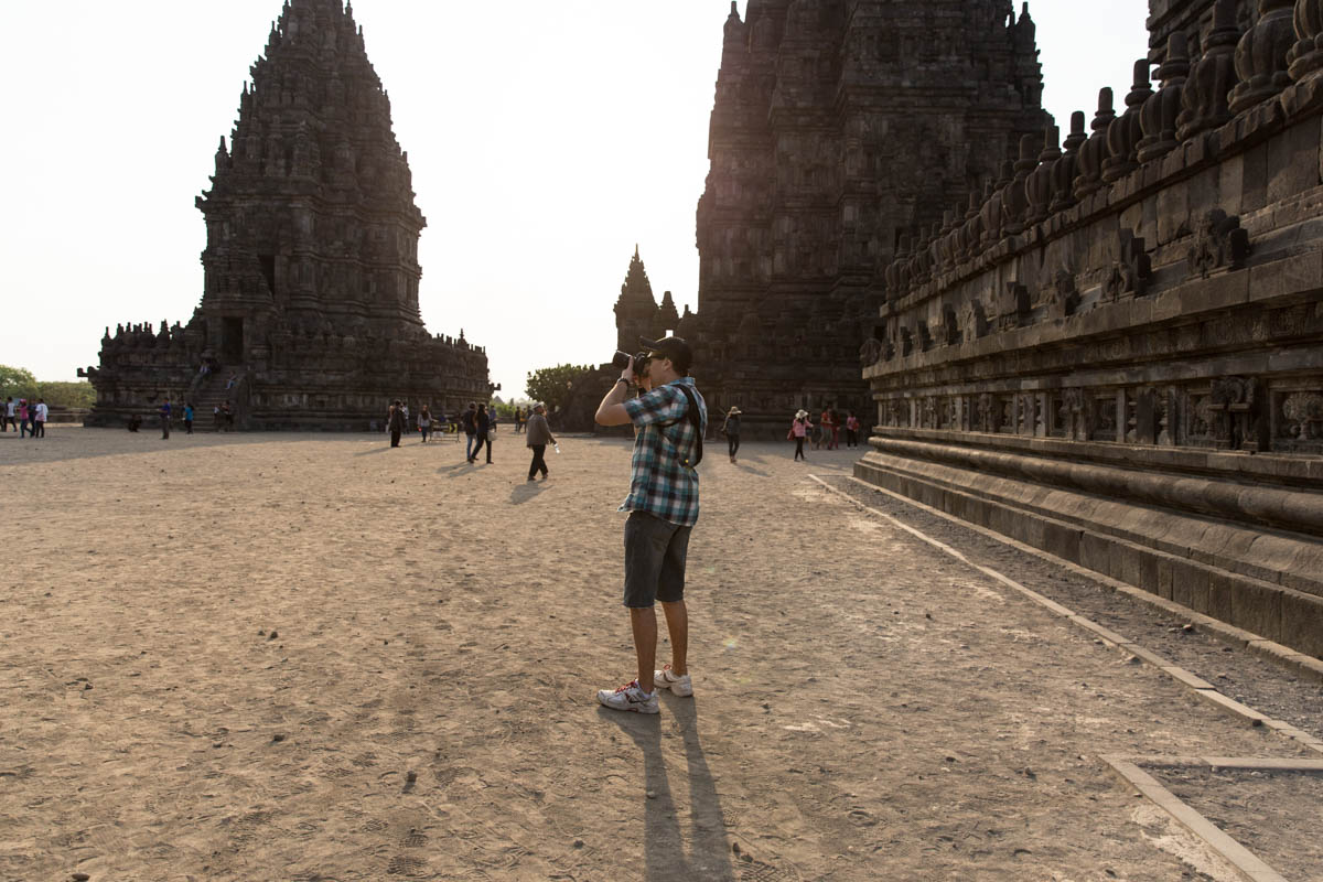 Nick taking a photo of the monuments