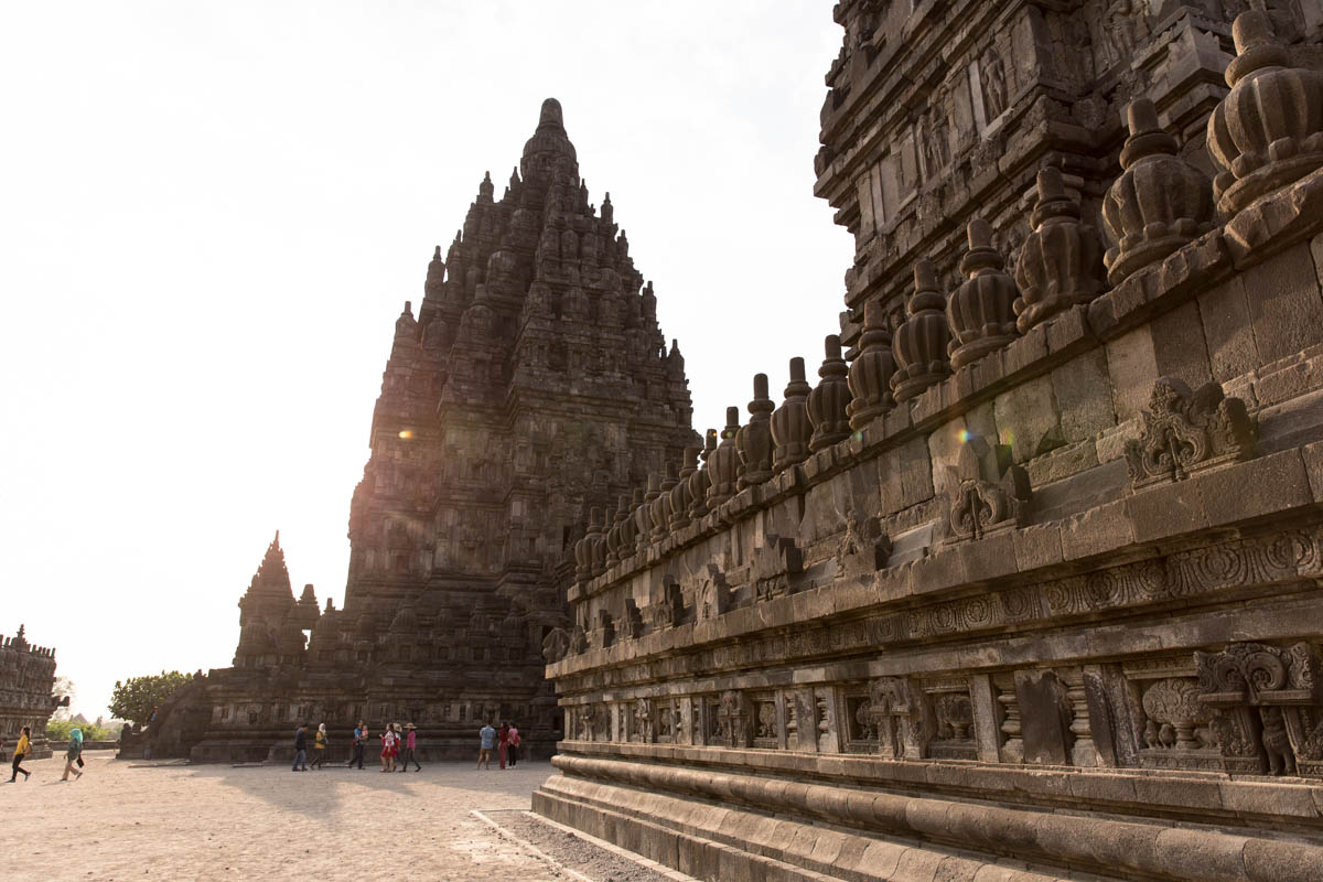 A shot of the side of one of the temples